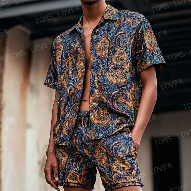 Men's Short-sleeved shirt set