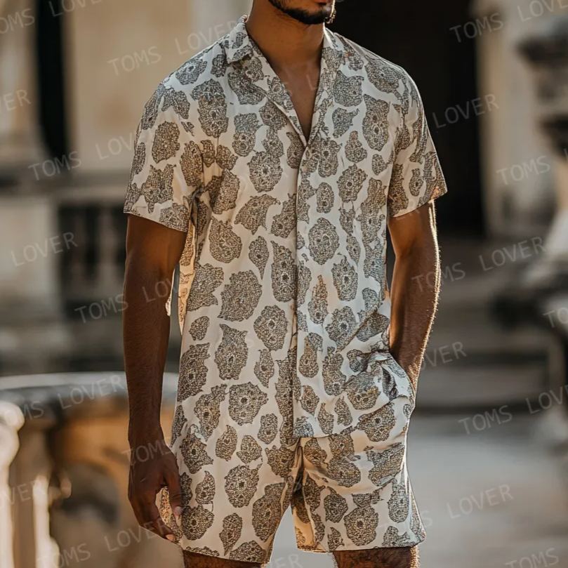 Men's Short-sleeved shirt set