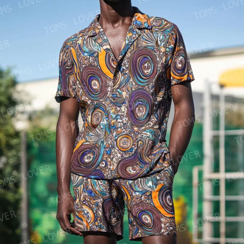 Men's Short-sleeved shirt set