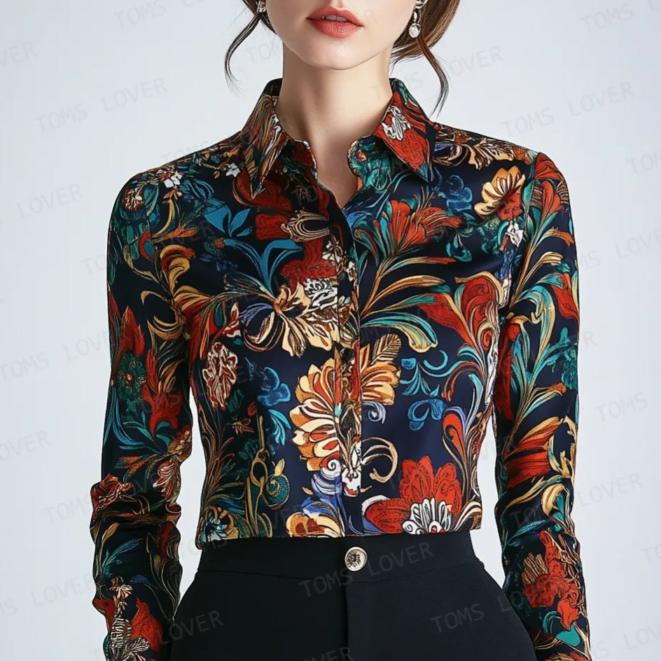 Women's Business Casual Cotton Long Sleeve Shirt