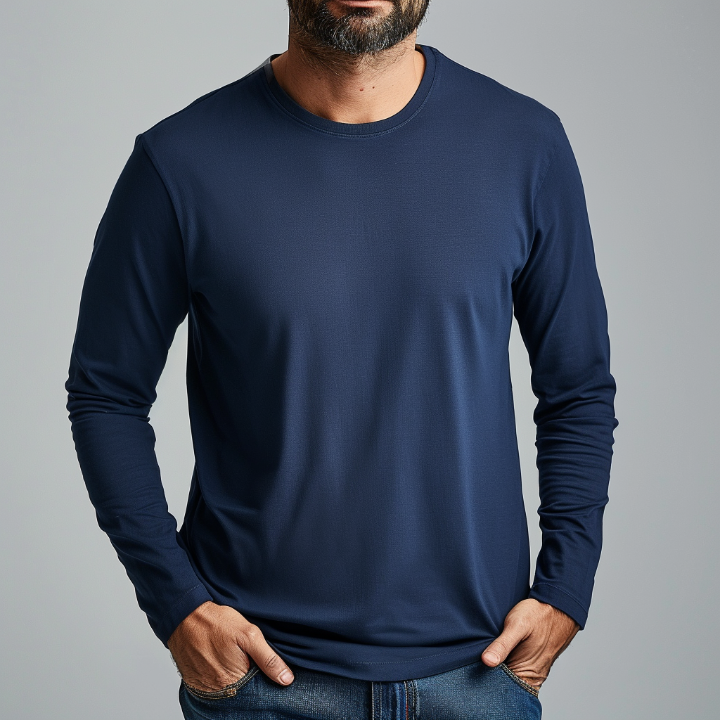 TomsloverBasic casual cotton long-sleeved pullover tee