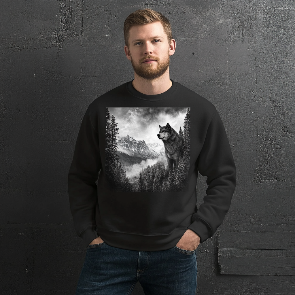 Print Sweatshirt Round Neck Pullover Men