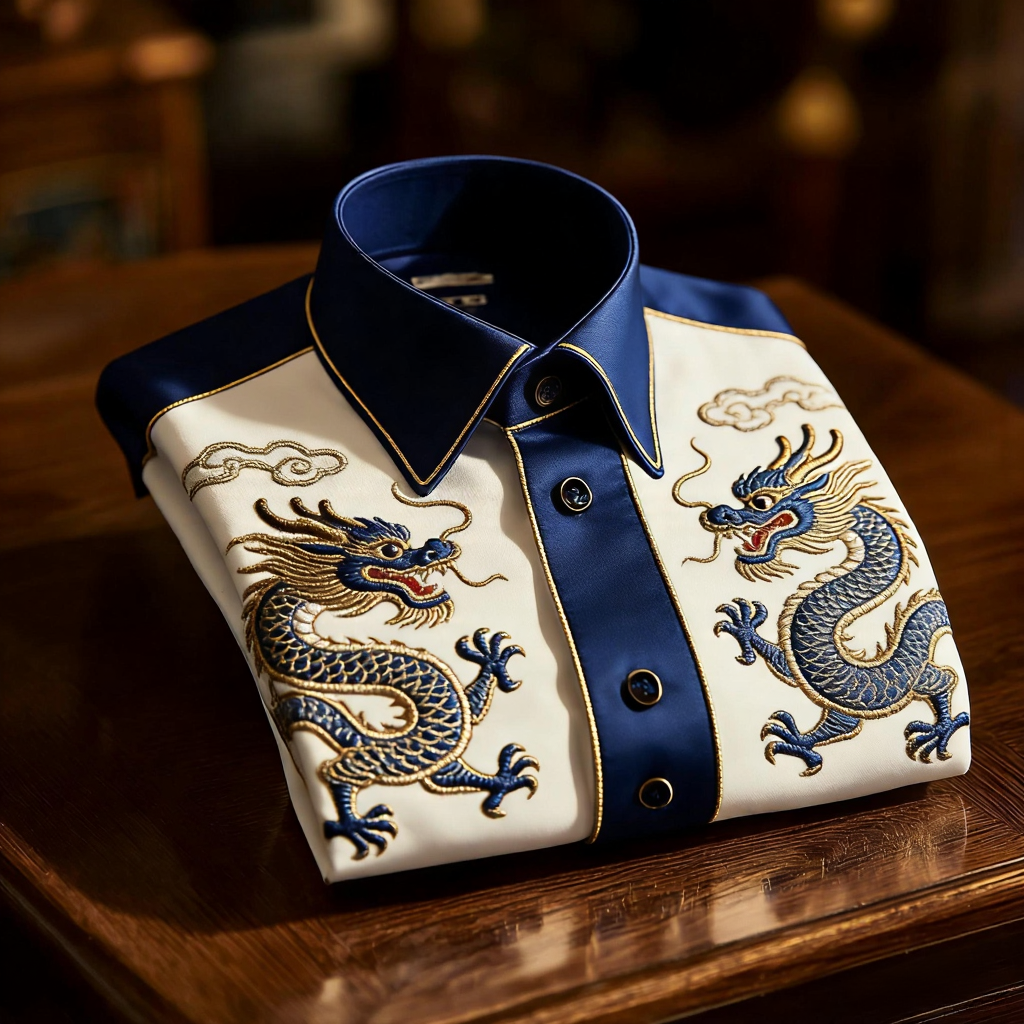 Men's Satin Luxe Long Sleeve Button Down Shirt