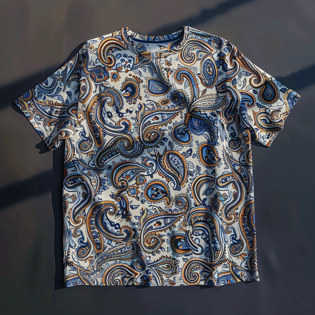 TomsloverMen's casual short-sleeved pullover Printed Tee shirt