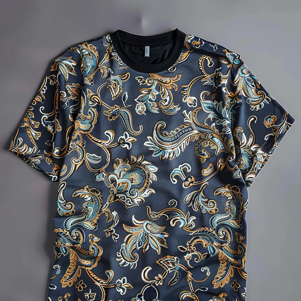 TomsloverMen's casual short-sleeved pullover Printed Tee shirt