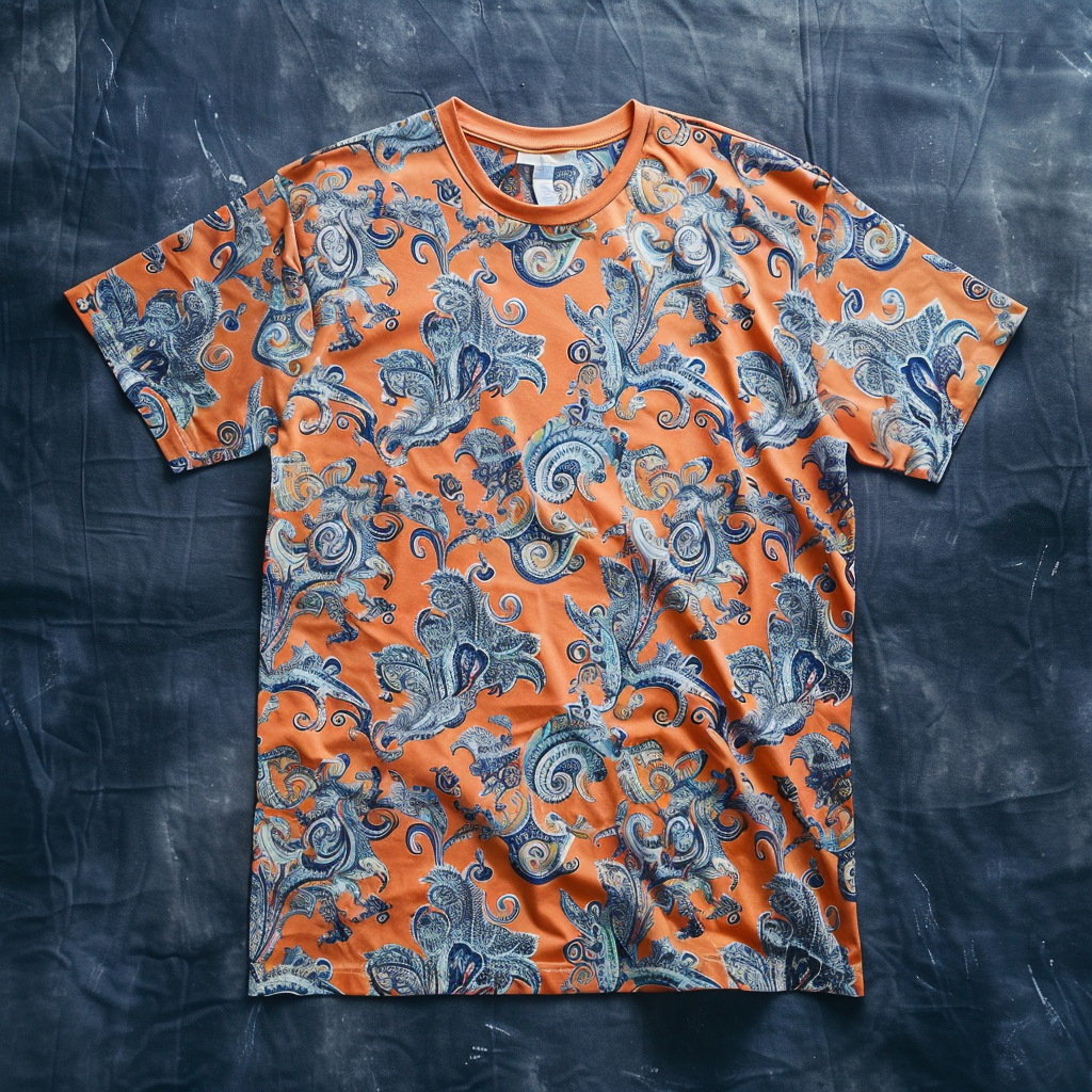 TomsloverMen's casual short-sleeved pullover Printed Tee shirt