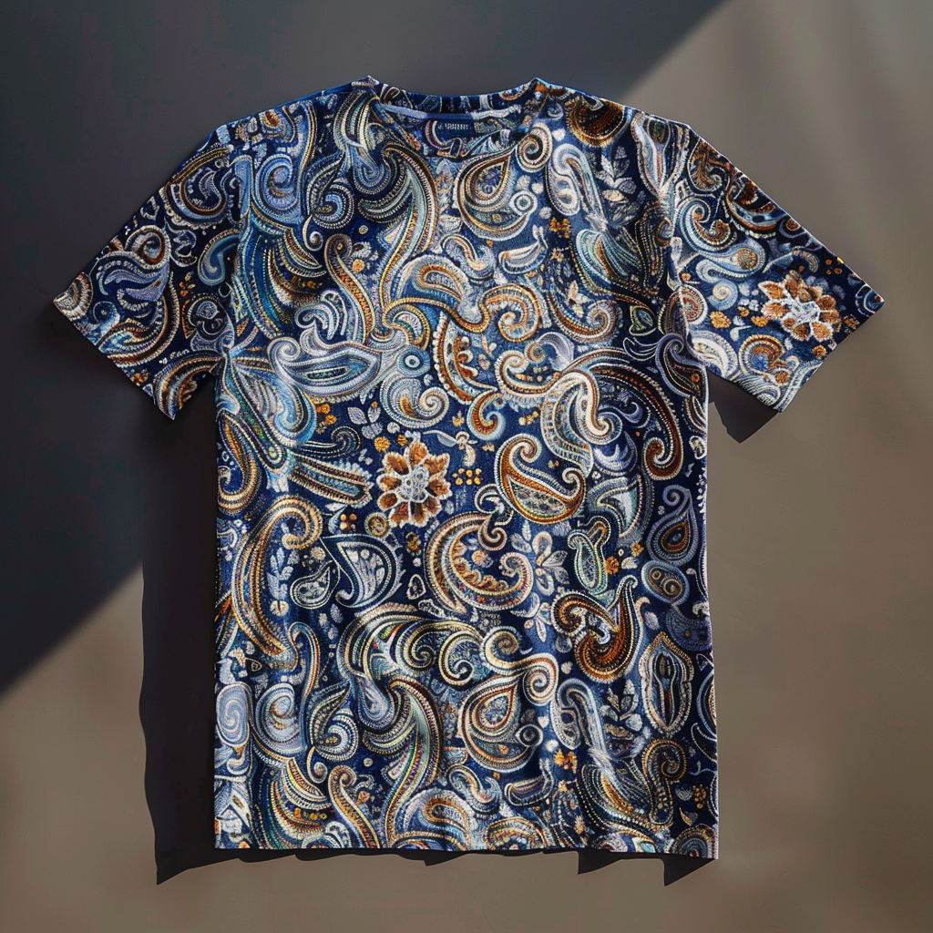 TomsloverMen's casual short-sleeved pullover Printed Tee shirt