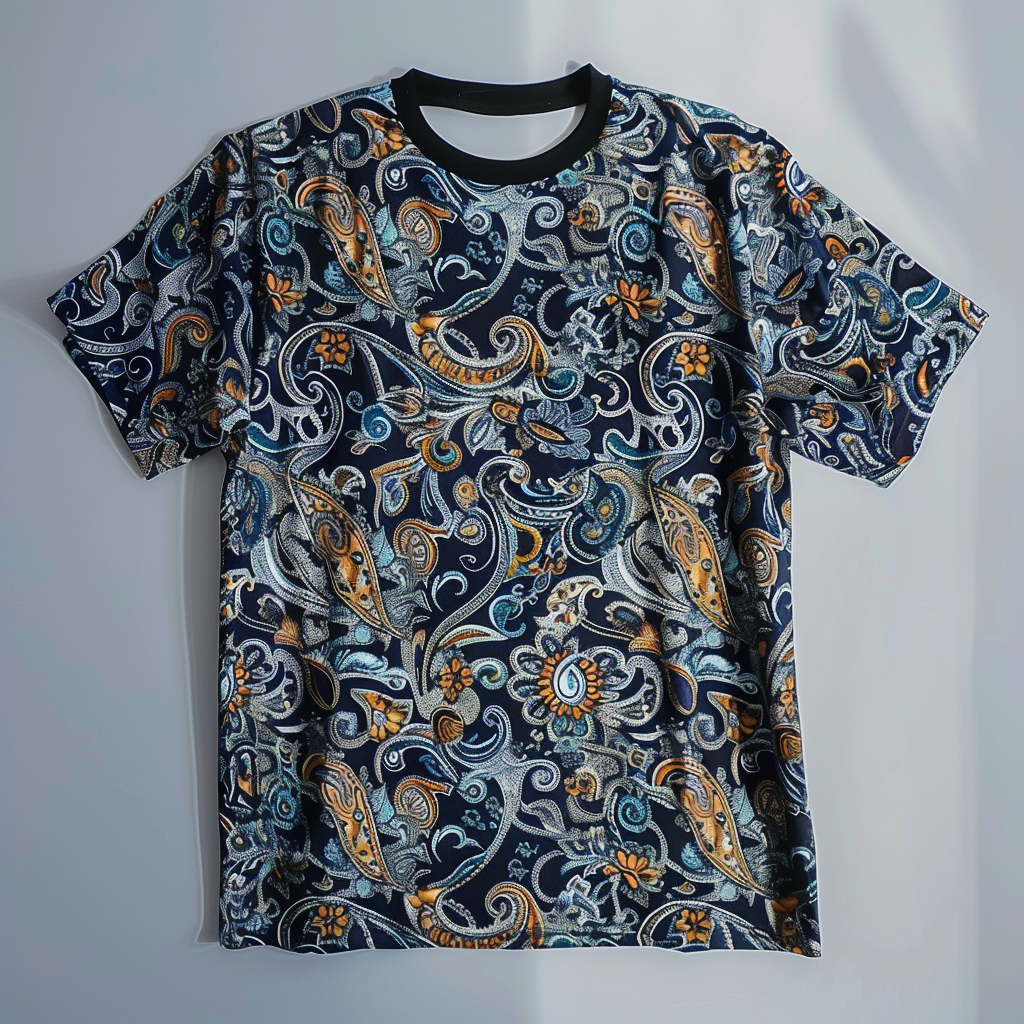 TomsloverMen's casual short-sleeved pullover Printed Tee shirt