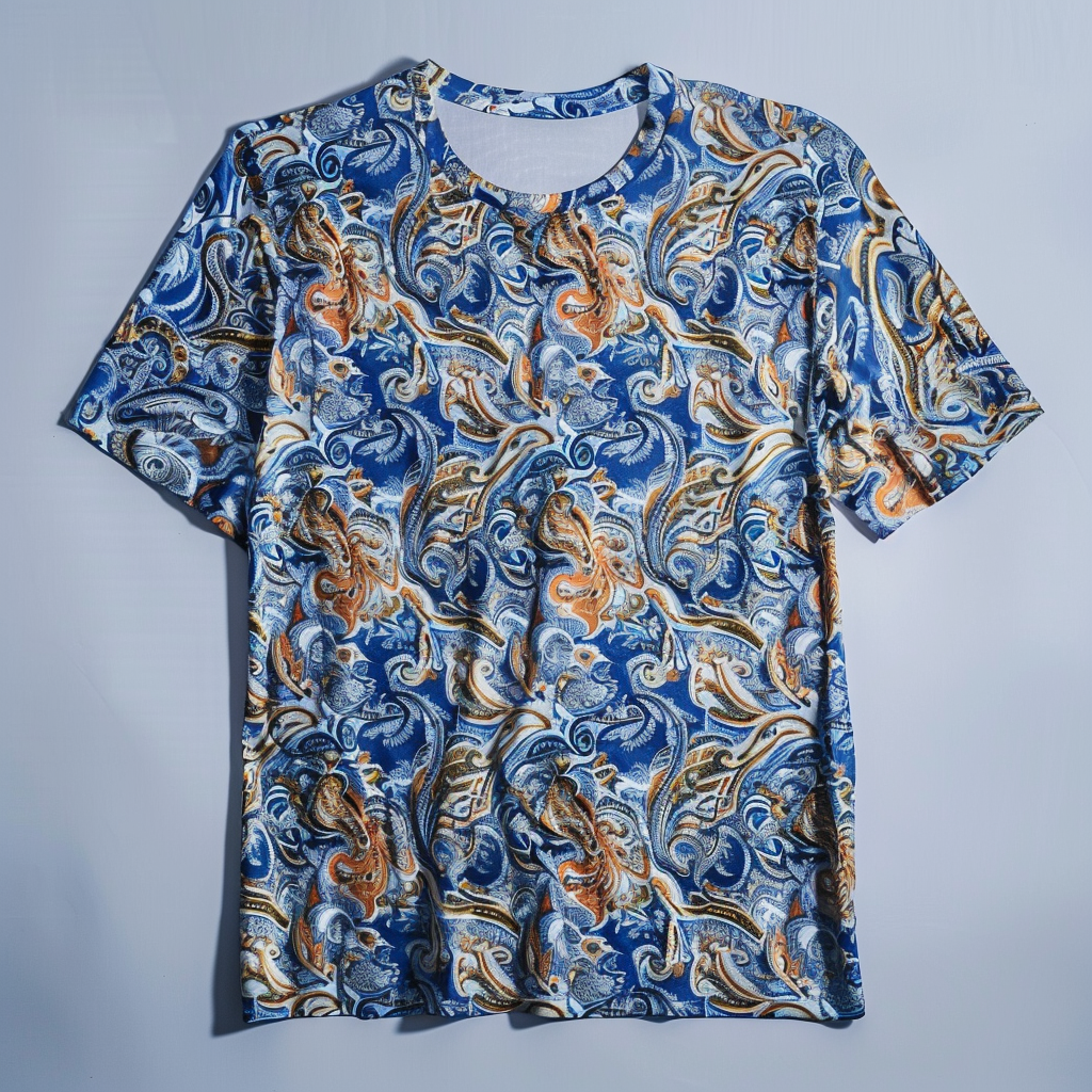 TomsloverMen's casual short-sleeved pullover Printed Tee shirt