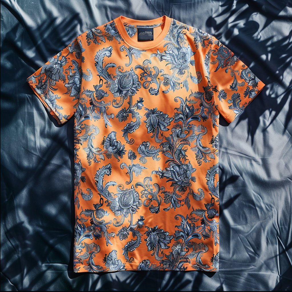 TomsloverMen's casual short-sleeved pullover Printed Tee shirt