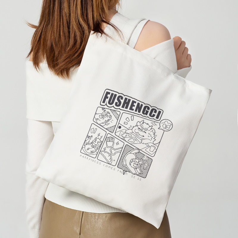 【Forgetch】Furry Canvas Tote Bags
