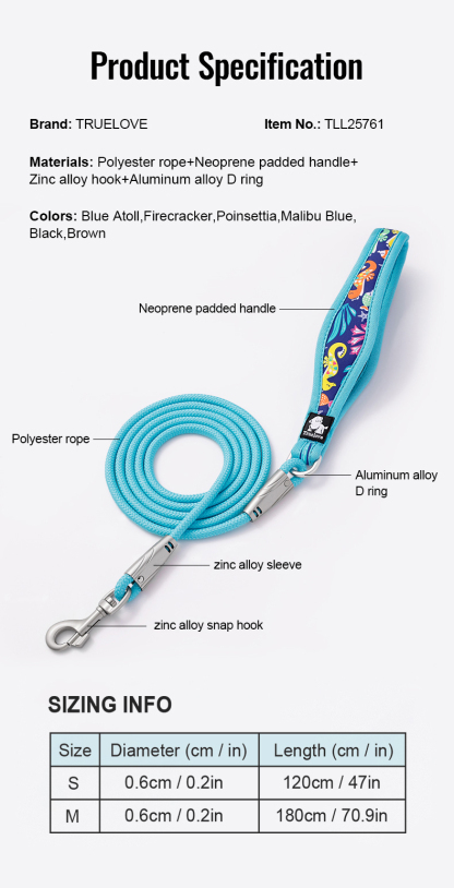 Truelove Premium Outdoor Leash with Durable and Comfortable Design (TLL25761)