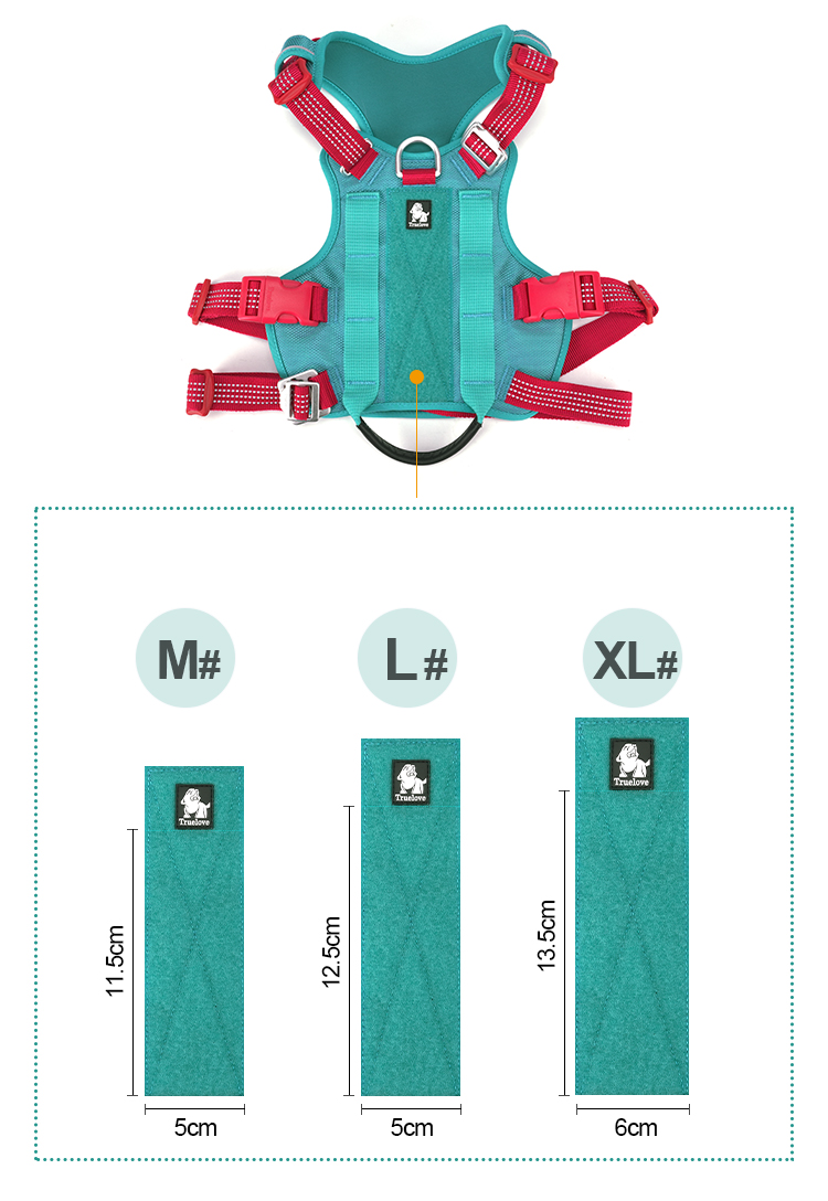 Truelove Escape-proof Reflective Tactic Dog Harness (TLH7011)