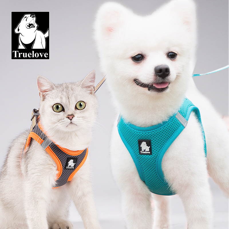 Truelove Nylon Solid Color Dog Harness Vest for Training Puppy Walking