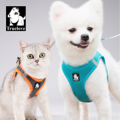 Truelove Nylon Solid Color Dog Harness Vest for Training Puppy Walking