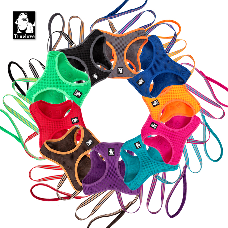 Truelove Nylon Solid Color Dog Harness Vest for Training Puppy Walking