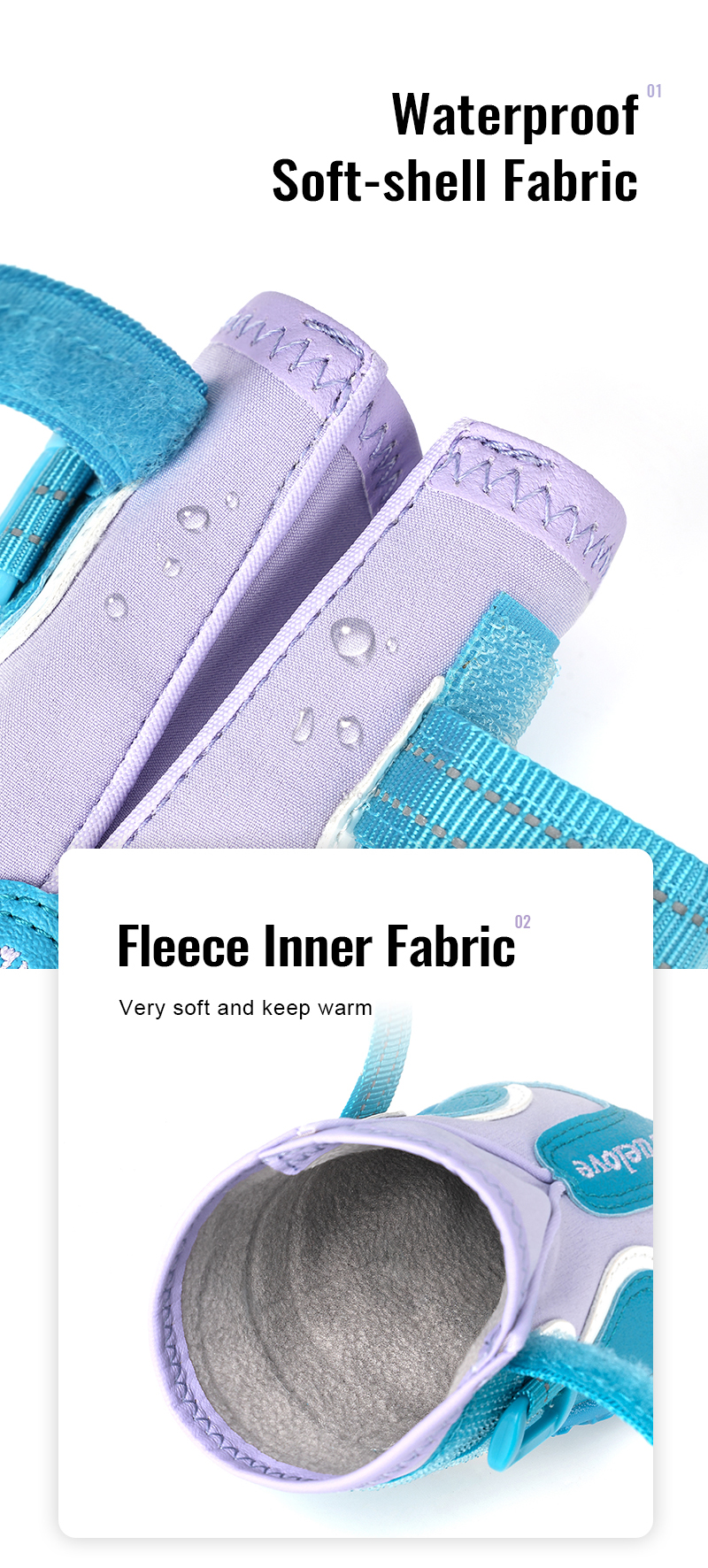 Truelove Outdoor Safety Shoes Reflective Straps and TPR Sole Waterproof Pet Shoes (TLS3963)