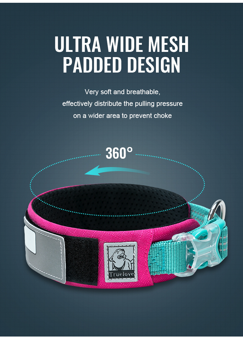Truelove High Quality Multifunctional Personalized Dog Collar Soft Pet Collar Tactical (TLC5611)