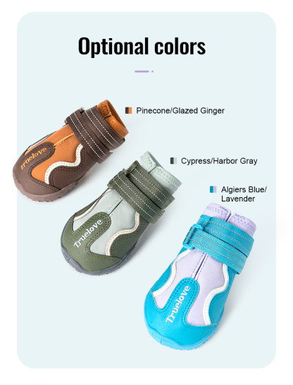 Truelove Outdoor Safety Shoes Reflective Straps and TPR Sole Waterproof Pet Shoes (TLS3963)