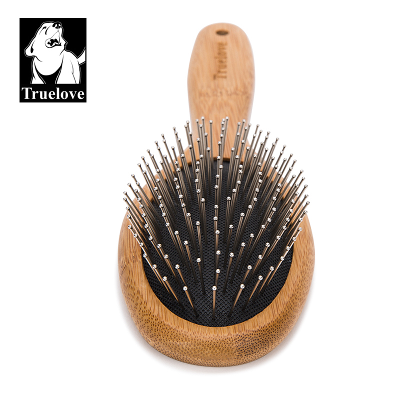 Truelove Premium Pet Grooming Comb: Bamboo Craftsmanship with Stainless Steel Precision (TLK19131)