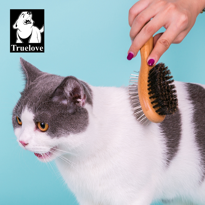 Truelove Ultimate Pet Brush: Bamboo Crafted & Boar Bristle Infused for Gentle Grooming (TLK23131)
