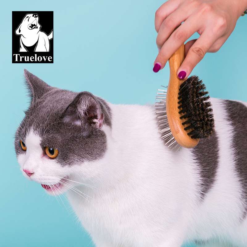 Truelove Ultimate Pet Brush: Bamboo Crafted & Boar Bristle Infused for Gentle Grooming (TLK23131)