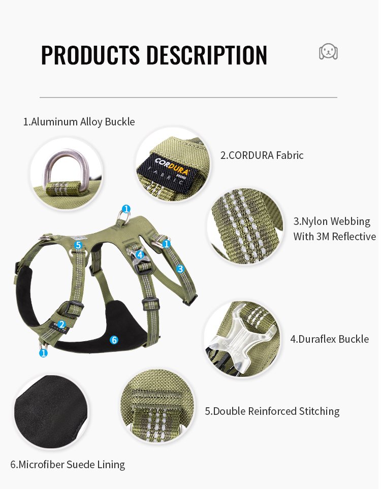 Winhyepet Double H Ultra-Light Safety Harness with reflective (YH1808)