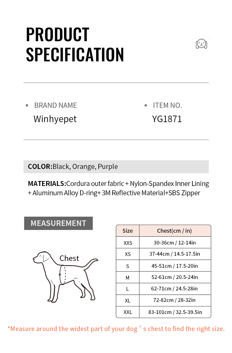 Winhyepet Premium Waterproof Winter Coat (YG1871)