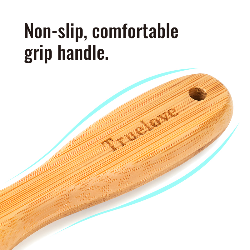 Truelove Eco-friendly Pet Shedding Comb Hair Removal Dog Grooming Brushes with Gentle Bamboo Handle for Cleaning Stainless Steel (TLK25132)