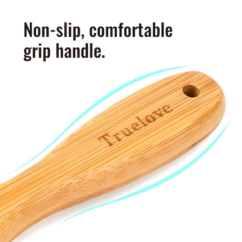 Truelove Eco-friendly Pet Shedding Comb Hair Removal Dog Grooming Brushes with Gentle Bamboo Handle for Cleaning Stainless Steel (TLK25132)