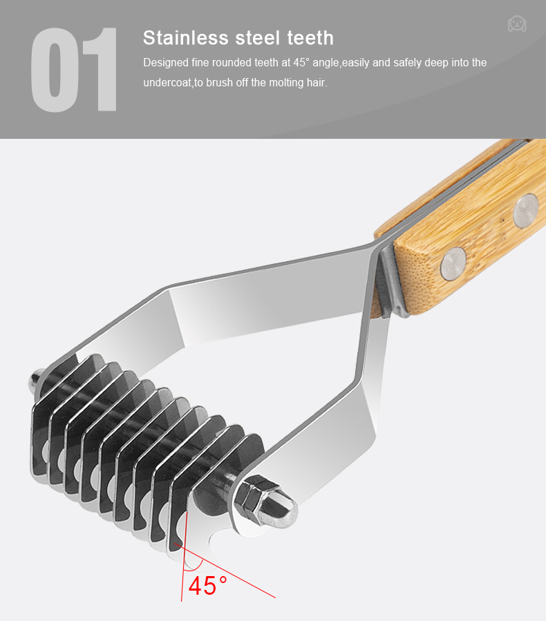 Truelove Natural Shine Bamboo Comb: Safe & Effective for Molting Hair (TLK25131)