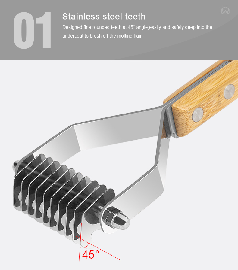 Truelove Natural Shine Bamboo Comb: Safe & Effective for Molting Hair (TLK25131)