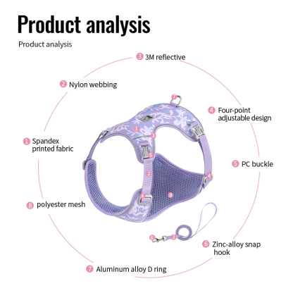 Truelove Ultra-Lightweight Nylon Mesh High Quality Breathable Reflective Pet Harness