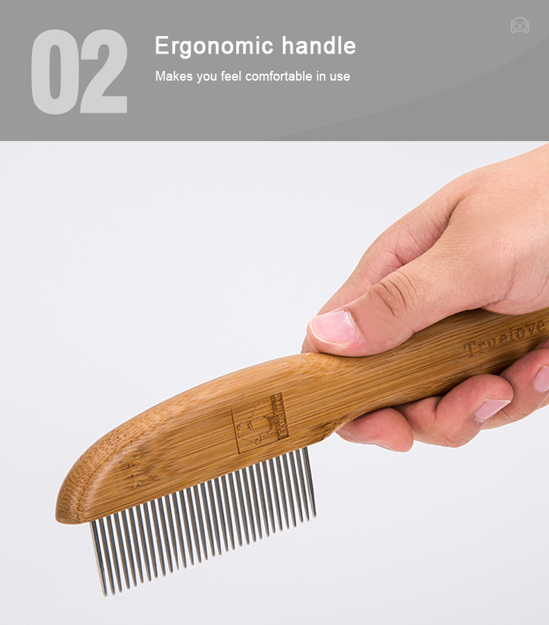 Truelove FurPerfection: Bamboo Crafted Brush with Ergonomic Comfort Handle (TLK22131)
