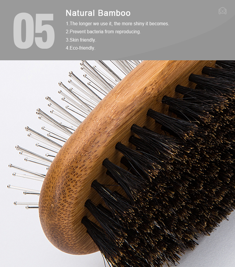 Truelove Ultimate Pet Brush: Bamboo Crafted & Boar Bristle Infused for Gentle Grooming (TLK23131)