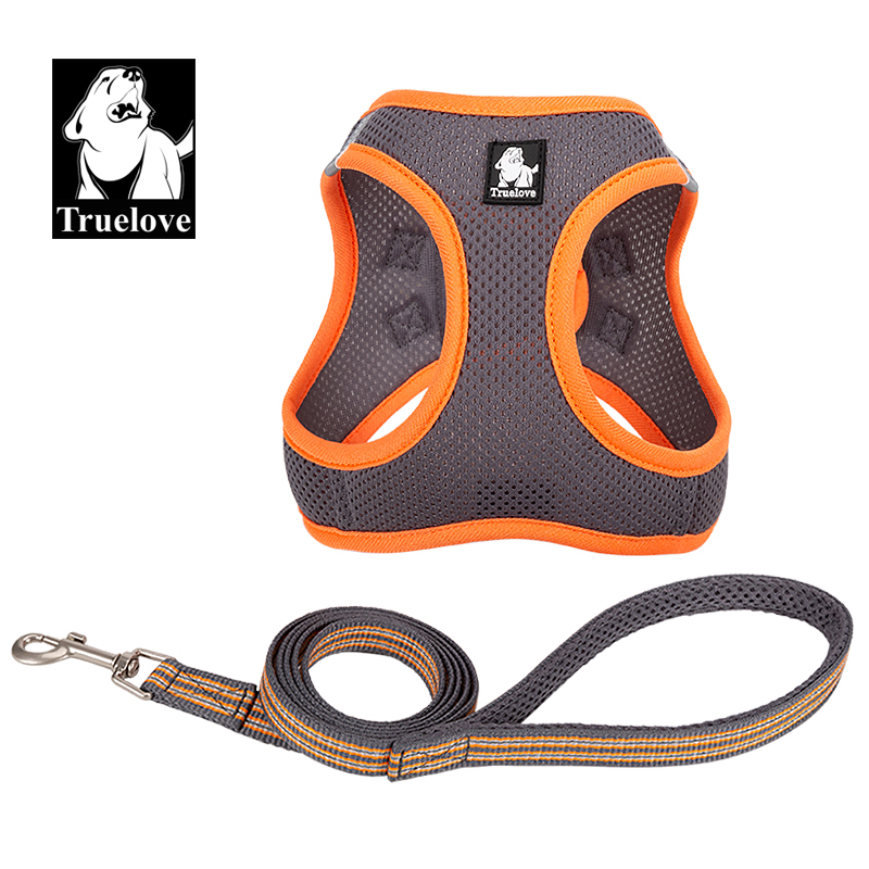Truelove Nylon Solid Color Dog Harness Vest for Training Puppy Walking