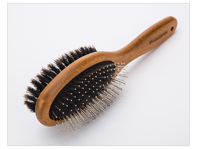Truelove Ultimate Pet Brush: Bamboo Crafted & Boar Bristle Infused for