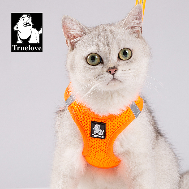 Truelove Nylon Solid Color Dog Harness Vest for Training Puppy Walking