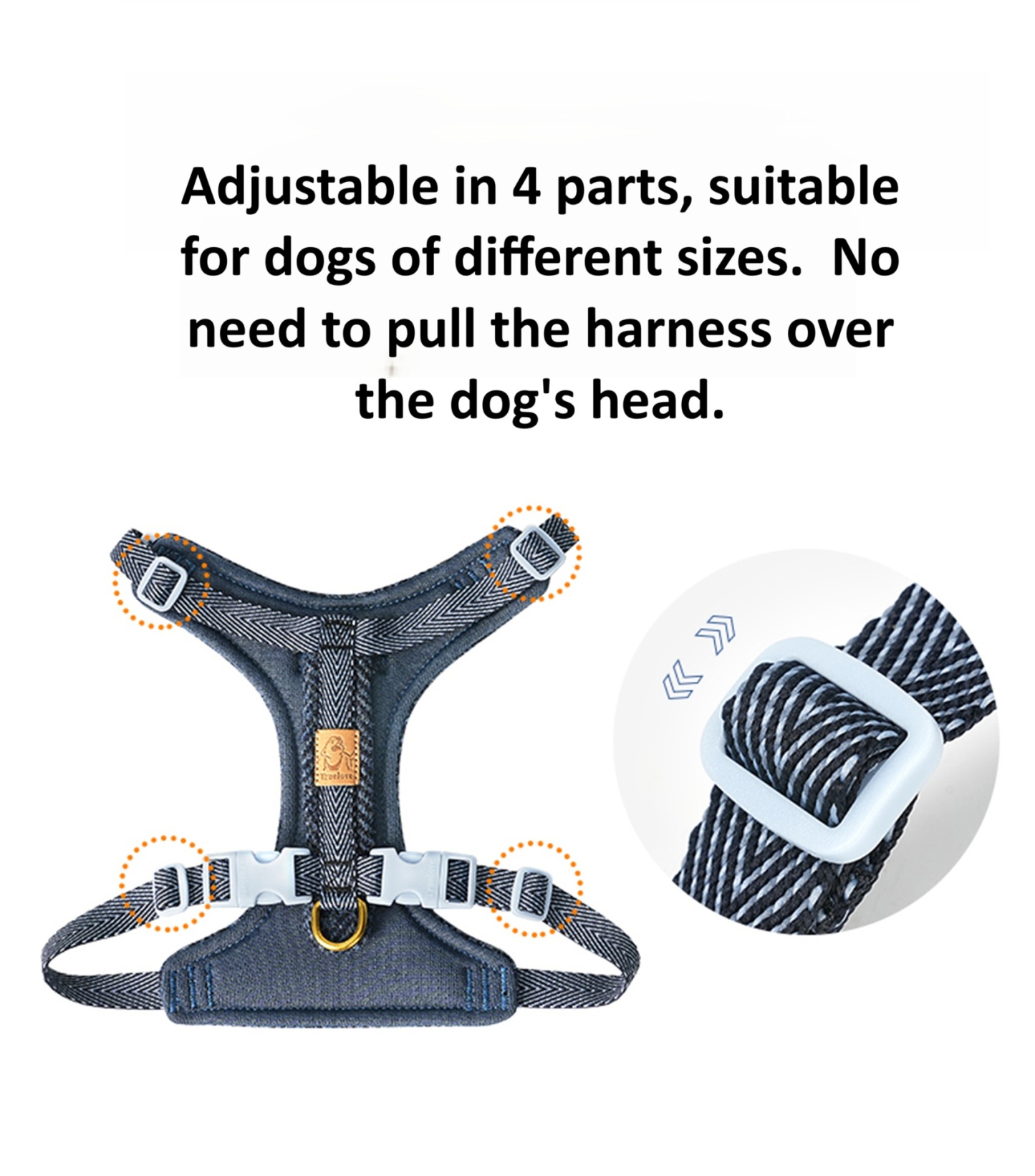 Truelove Comfort Fashionable Series Harness Leash Suit Convenient Poop Bag Dispenser (TLH2912)