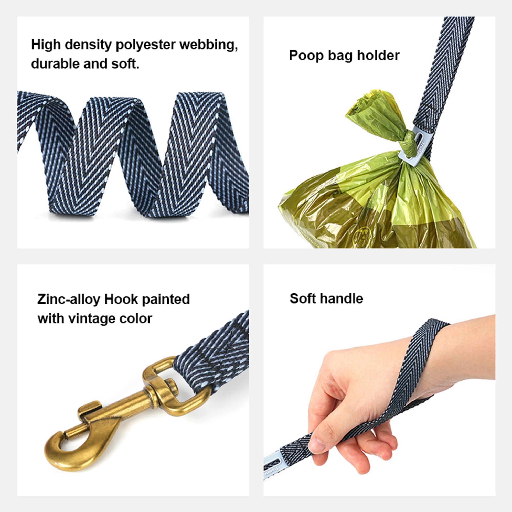 Truelove Comfort Fashionable Series Harness Leash Suit Convenient Poop Bag Dispenser (TLH2912)