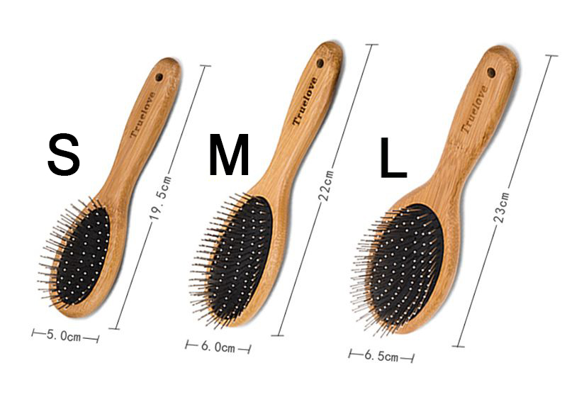 Truelove Premium Pet Grooming Comb: Bamboo Craftsmanship with Stainless Steel Precision (TLK19131)