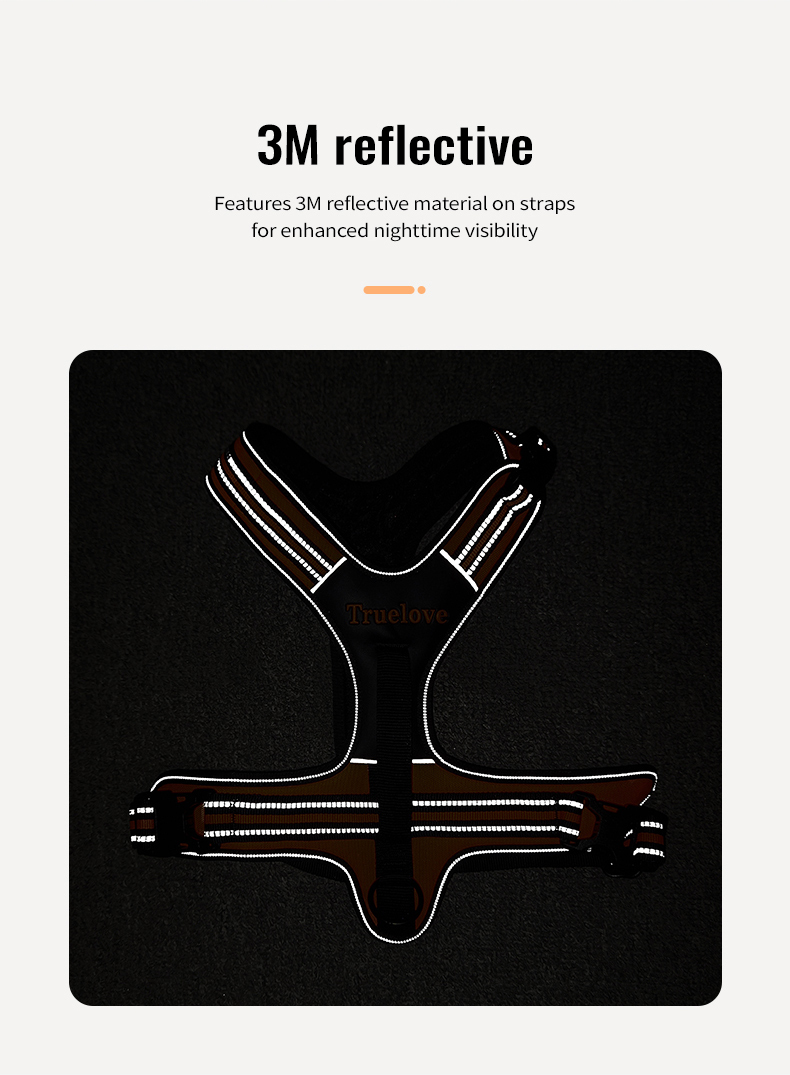 Truelove Soft Padded Handle Reflective Dog Harness (TLH5551)