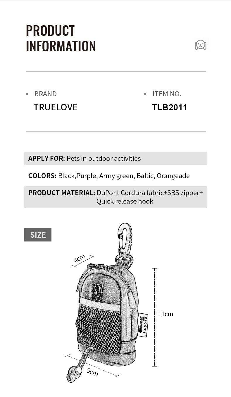 Truelove WalkEasy Hands-Free Convenient Stylish Dog Poop Bag Holder (TLB2011)