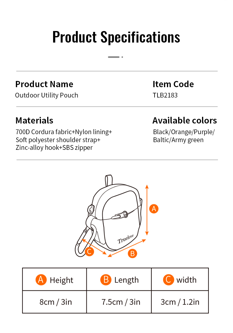 Truelove Outdoor Utility Pouch (TLB2183)