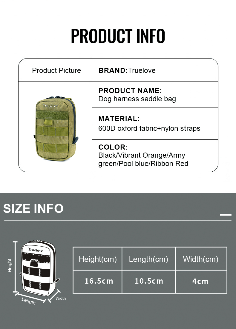 Truelove’s Pet Pouch: Durability and Versatility Meet On-the-Go Convenience (TLB3012)