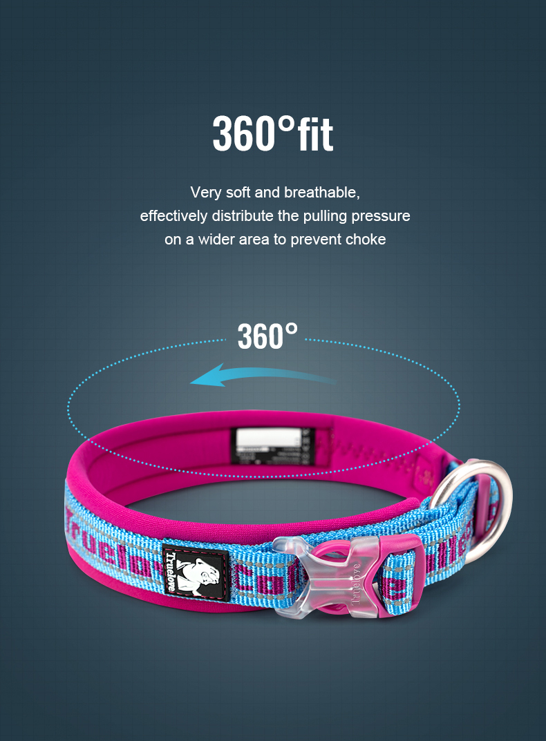 Truelove Reflective Padded Pet Collar for Safety and Comfort (TLC50121)