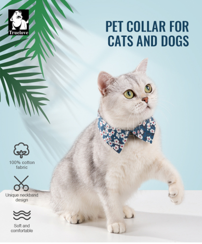 Truelove Floral Fashion 100% Cotton Cat Collar (TLC5411)