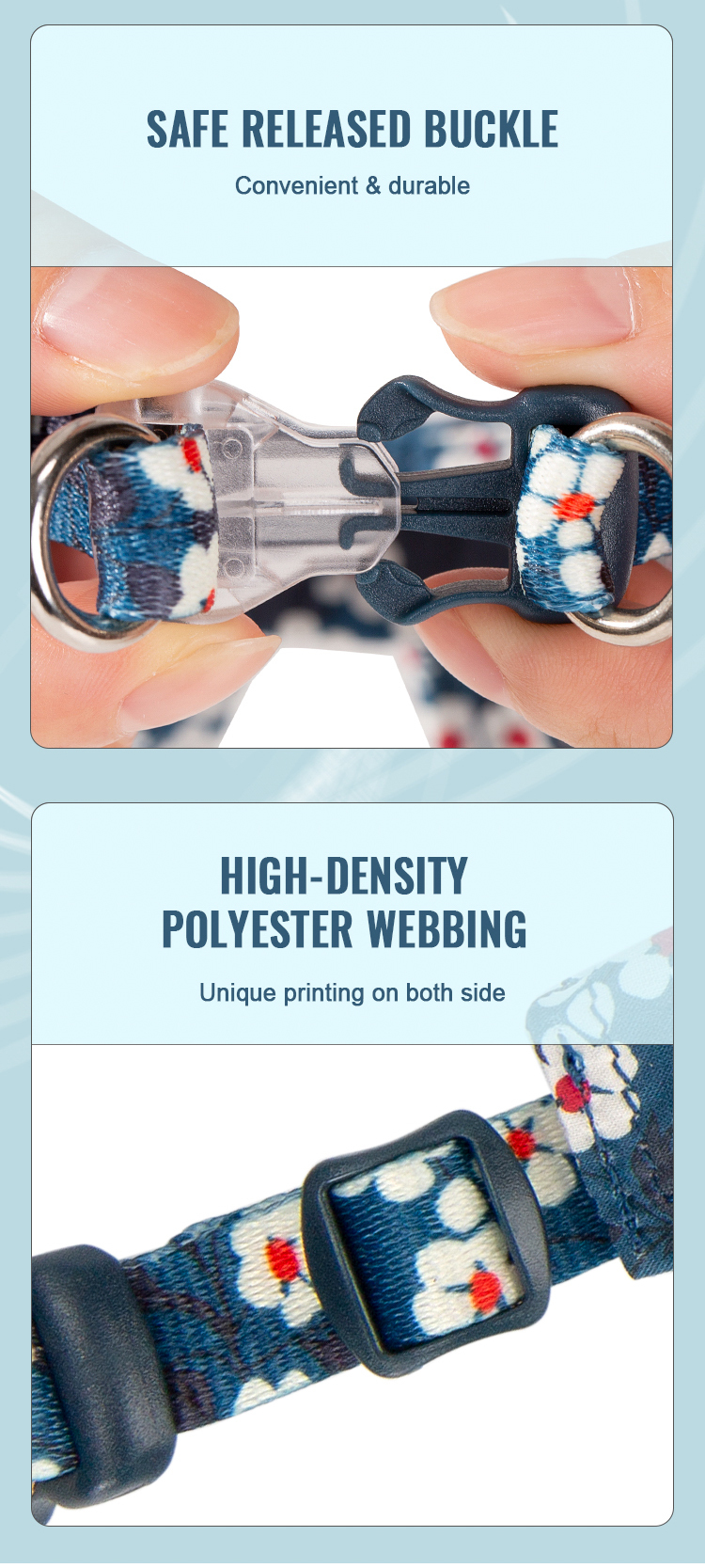 Truelove Floral Fashion 100% Cotton Cat Collar (TLC5411)