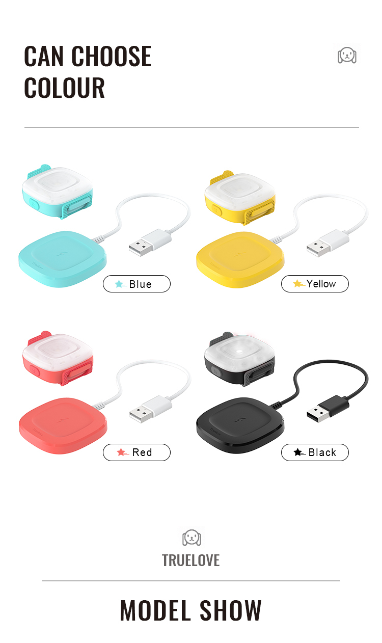 Truelove Waterproof Wireless Charging LED Dog Safety Light (TLD19102)