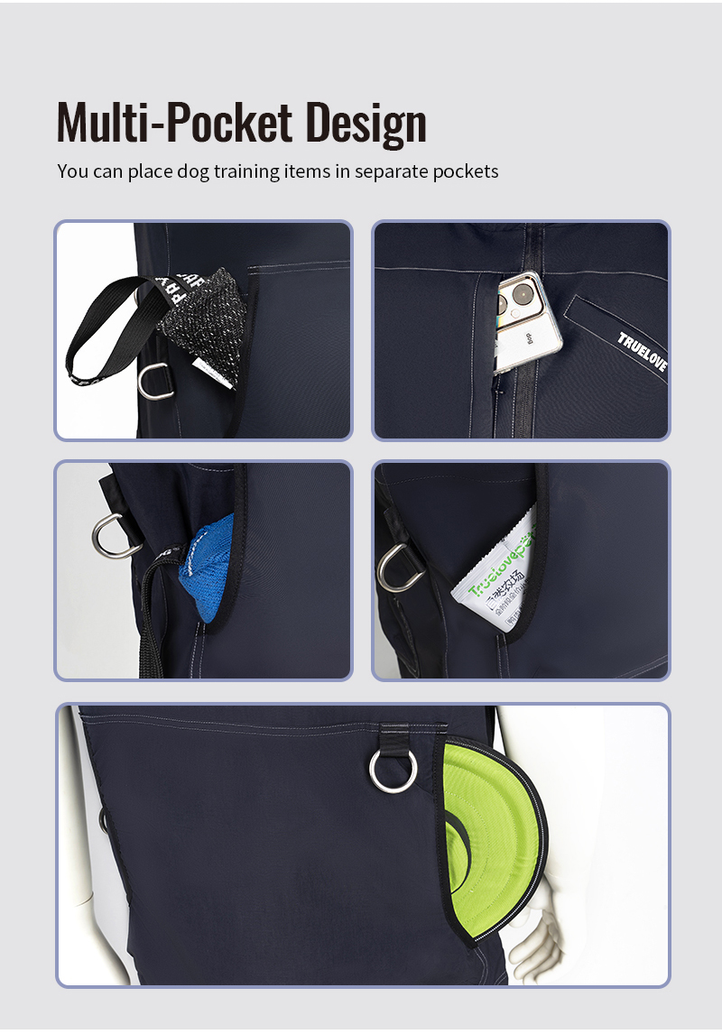 Truelove Fashionable Waterproof Protective Reflective Cloth Multi-Pockets Pet Dog Trainer Handler Vest (TLG2751)